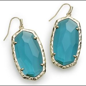 Kendra Scott Hammered Gold Drop Earrings